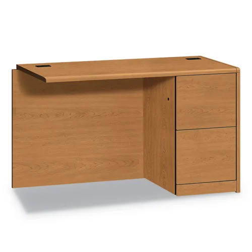 10700 Series Full Right Pedestal Return, 48w X 24d X 29.5h, Cognac