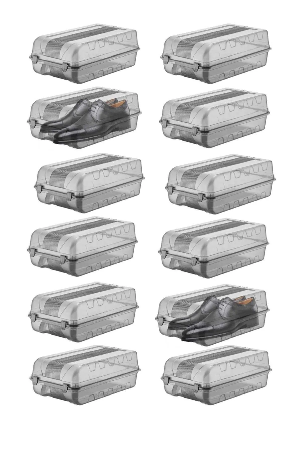 12 Pack Men's Shoe Organizer Storage Box