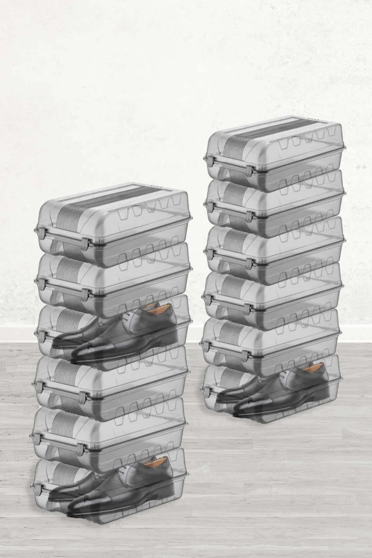 12 Pack Men's Shoe Organizer Storage Box