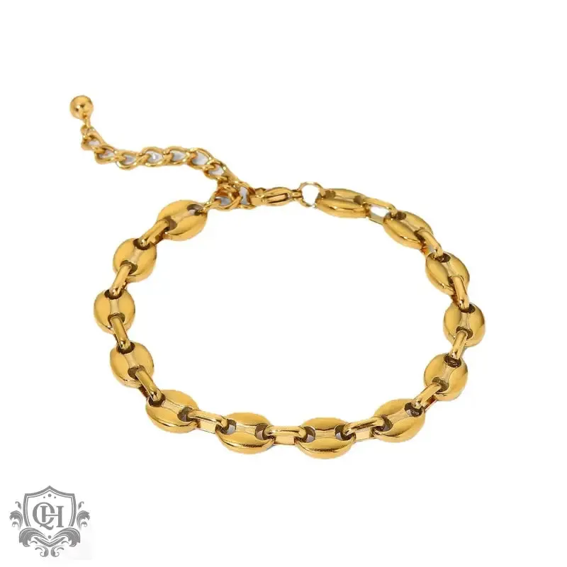 18K Gold Pig Nose Buckle Versatile Anklet