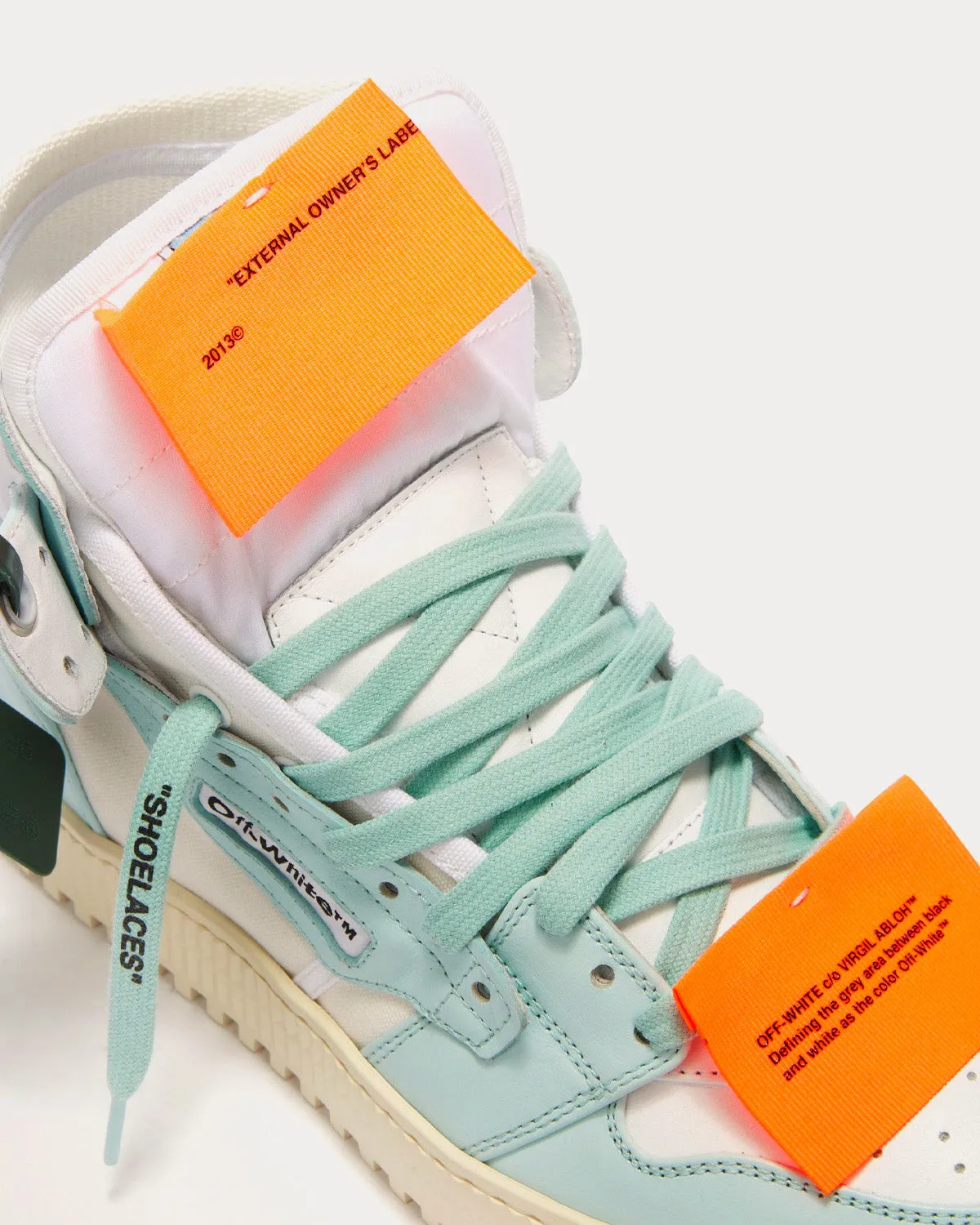 3.0 Off Court Leather White / Mint High Top Sneakers