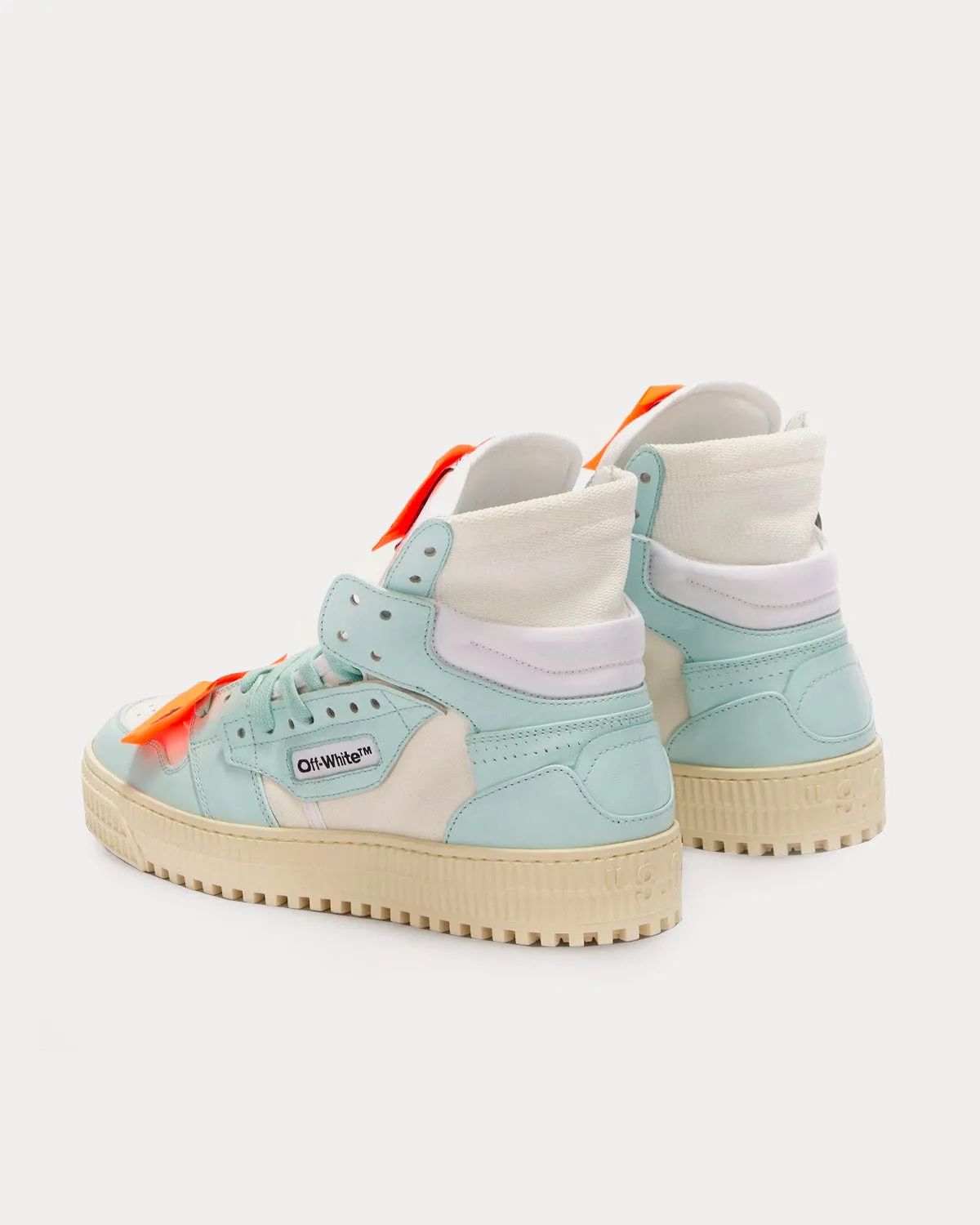 3.0 Off Court Leather White / Mint High Top Sneakers