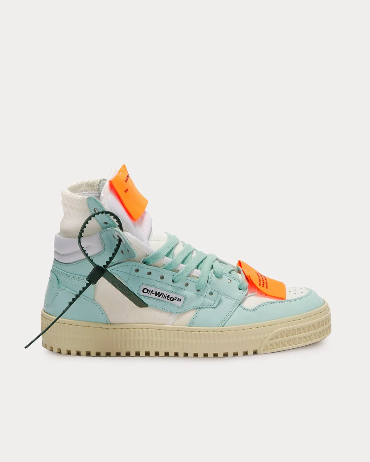 3.0 Off Court Leather White / Mint High Top Sneakers