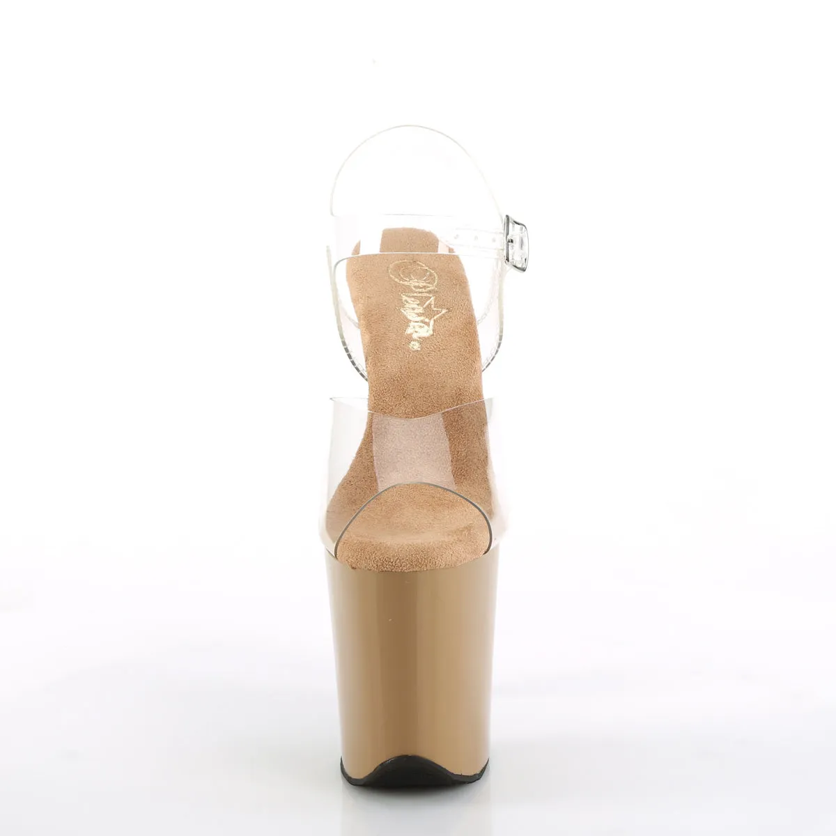 8 Inch Heel FLAMINGO-808 Clear-Toffee
