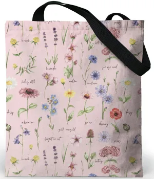 Aesthetic tote bag with zipper - Printed jute bag