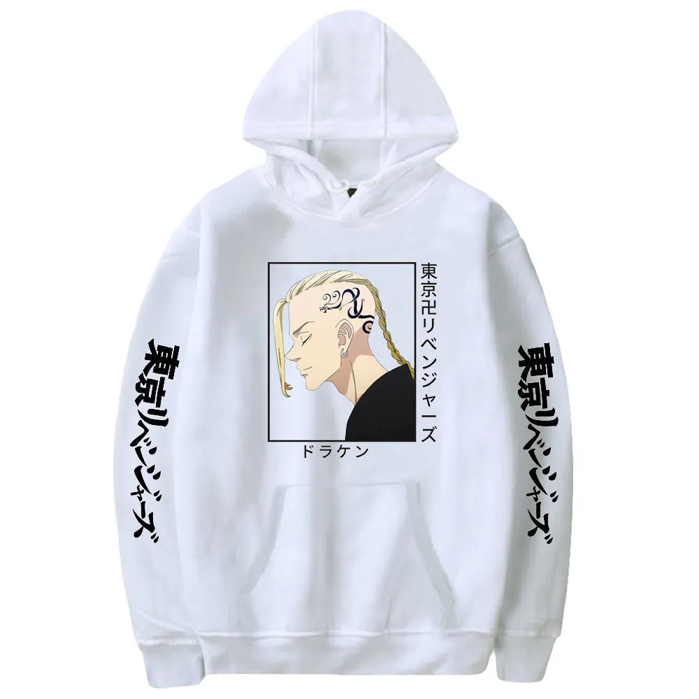 Anime Tokyo Revengers Hoodies Draken Printed Pullover Sweatshirts Casual Fashion Hoodie