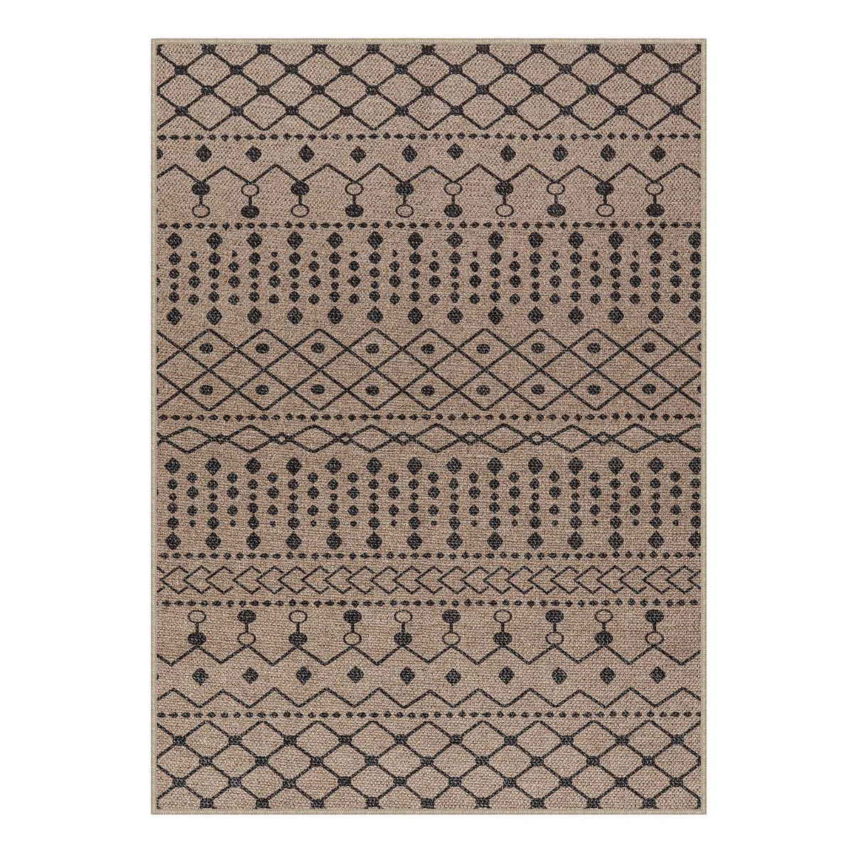 Aude Farmhouse Tribal Easy Jute Beige Rug