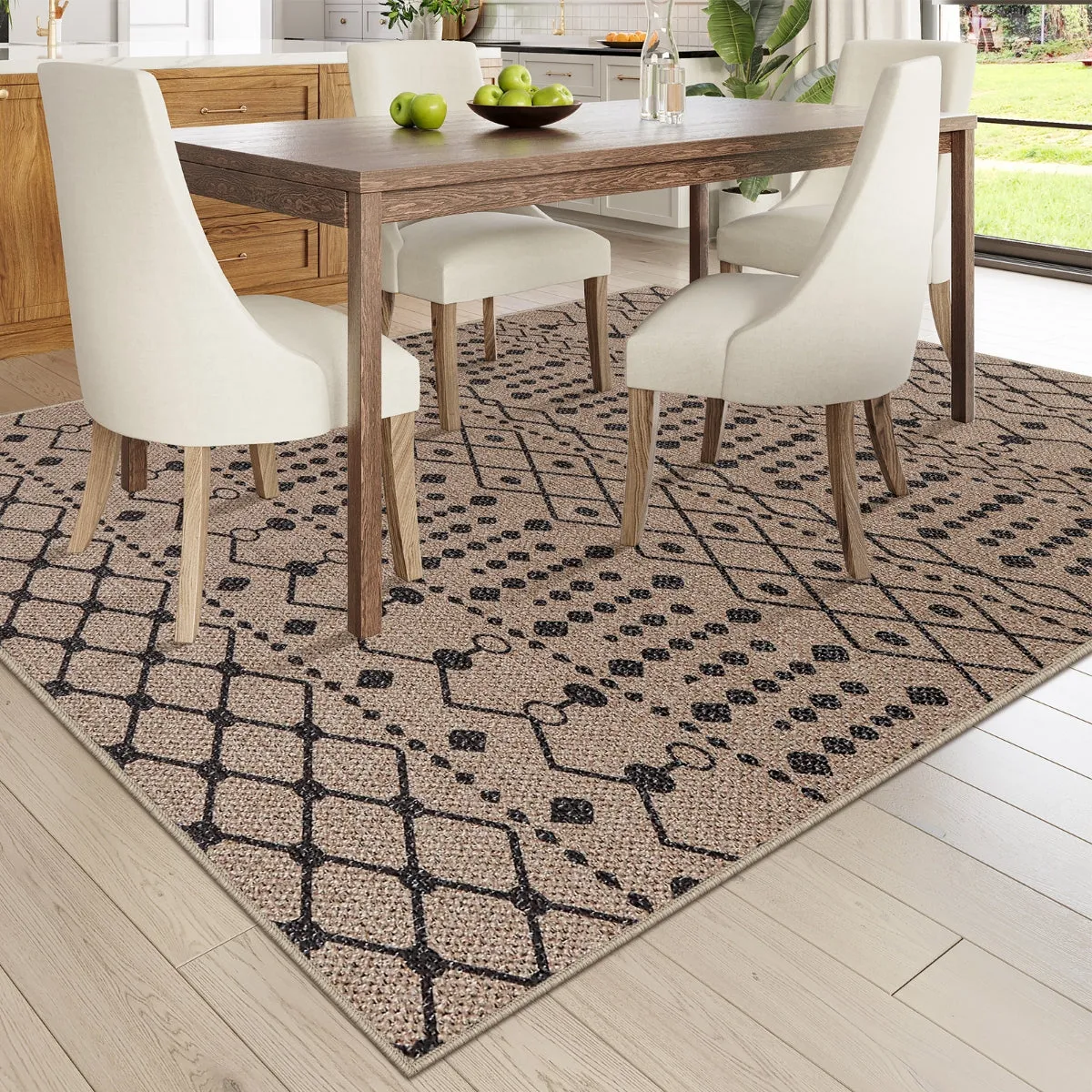 Aude Farmhouse Tribal Easy Jute Beige Rug