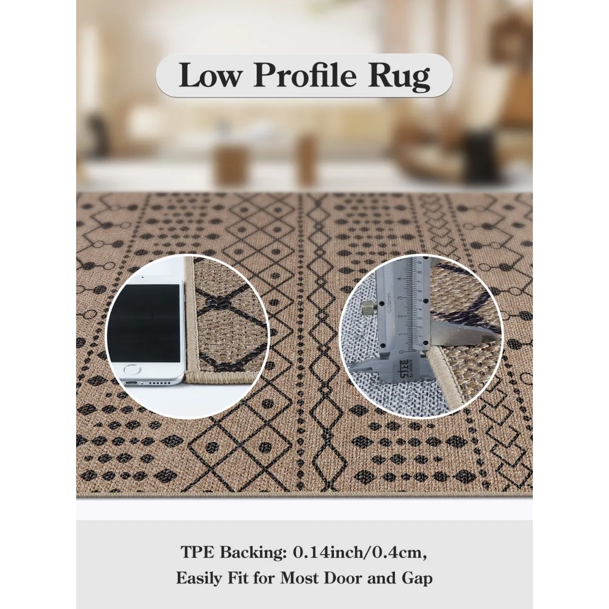 Aude Farmhouse Tribal Easy Jute Beige Rug