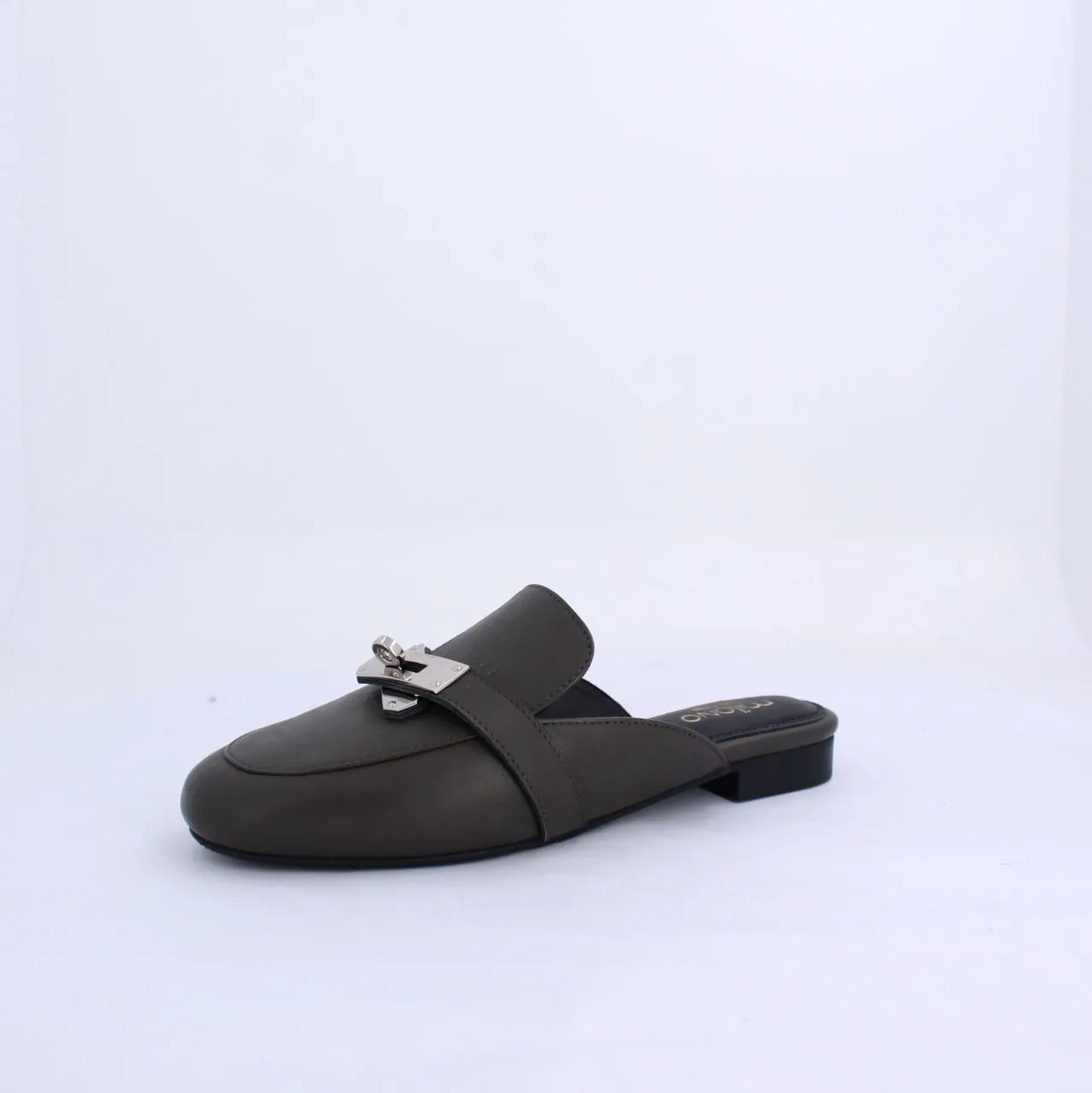 AZEAA MULE LEATHER - KHAKI