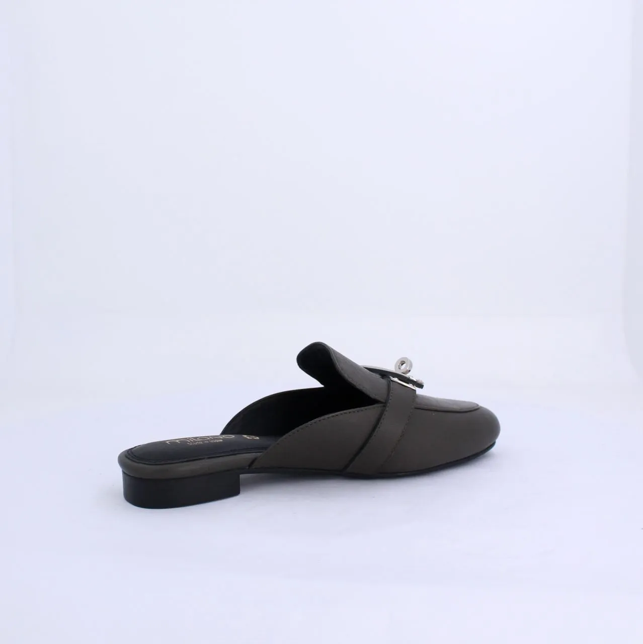 AZEAA MULE LEATHER - KHAKI