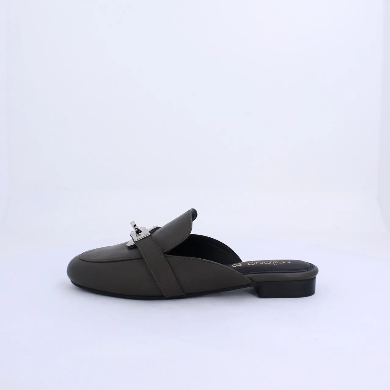 AZEAA MULE LEATHER - KHAKI