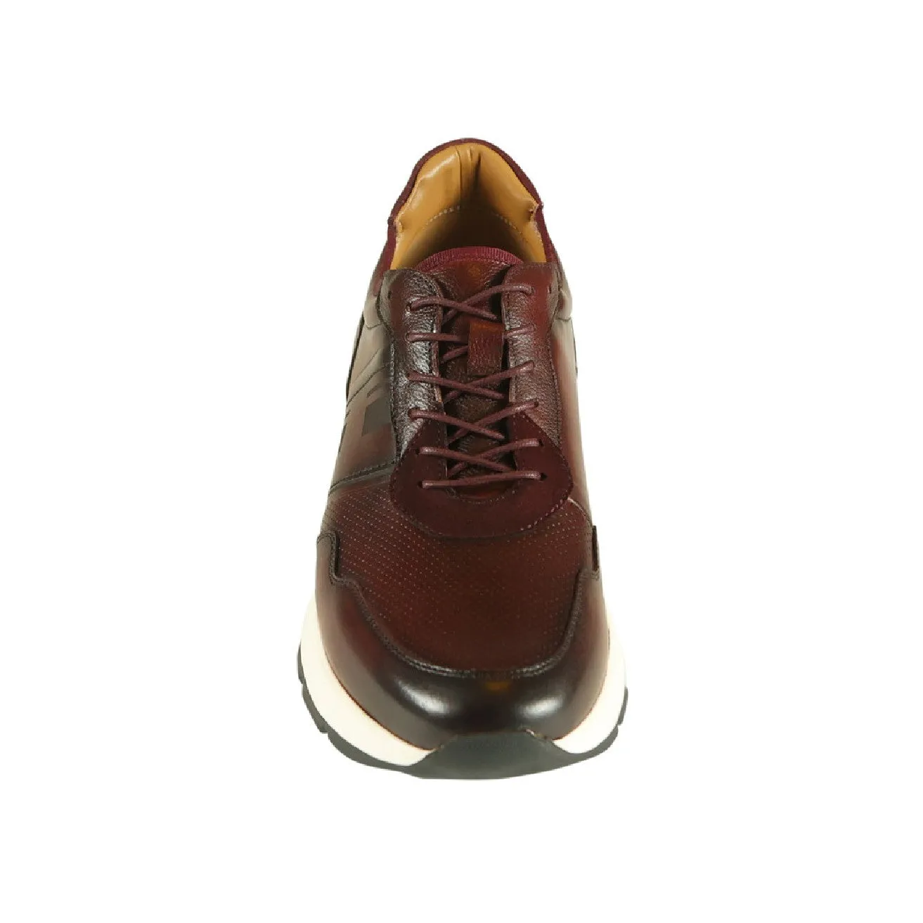 Azor Paolo Leather Trainers Burgundy ZM3893