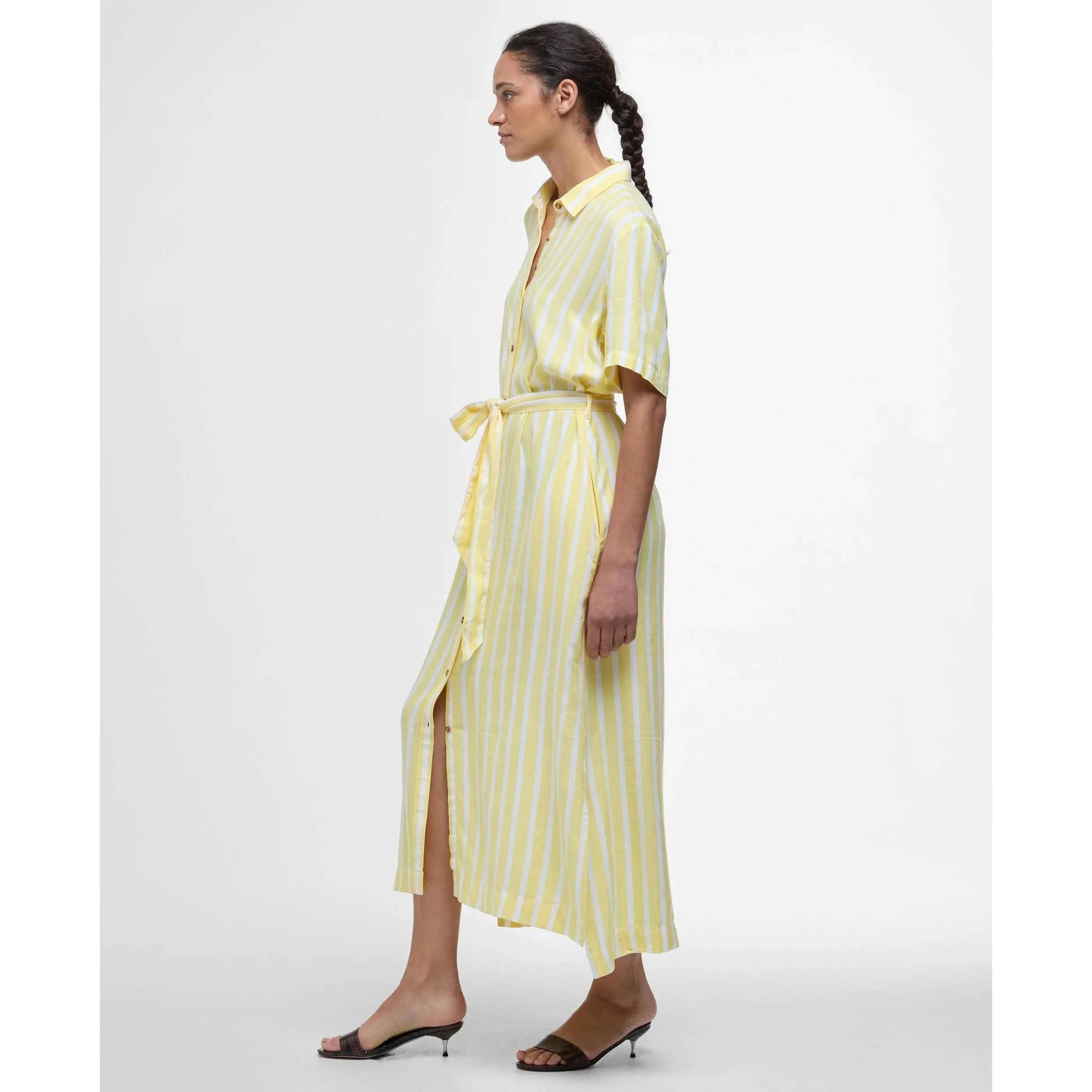 Barbour Adelaide Maxi Dress in Sunray Yellow Stripe LDR0909YE32