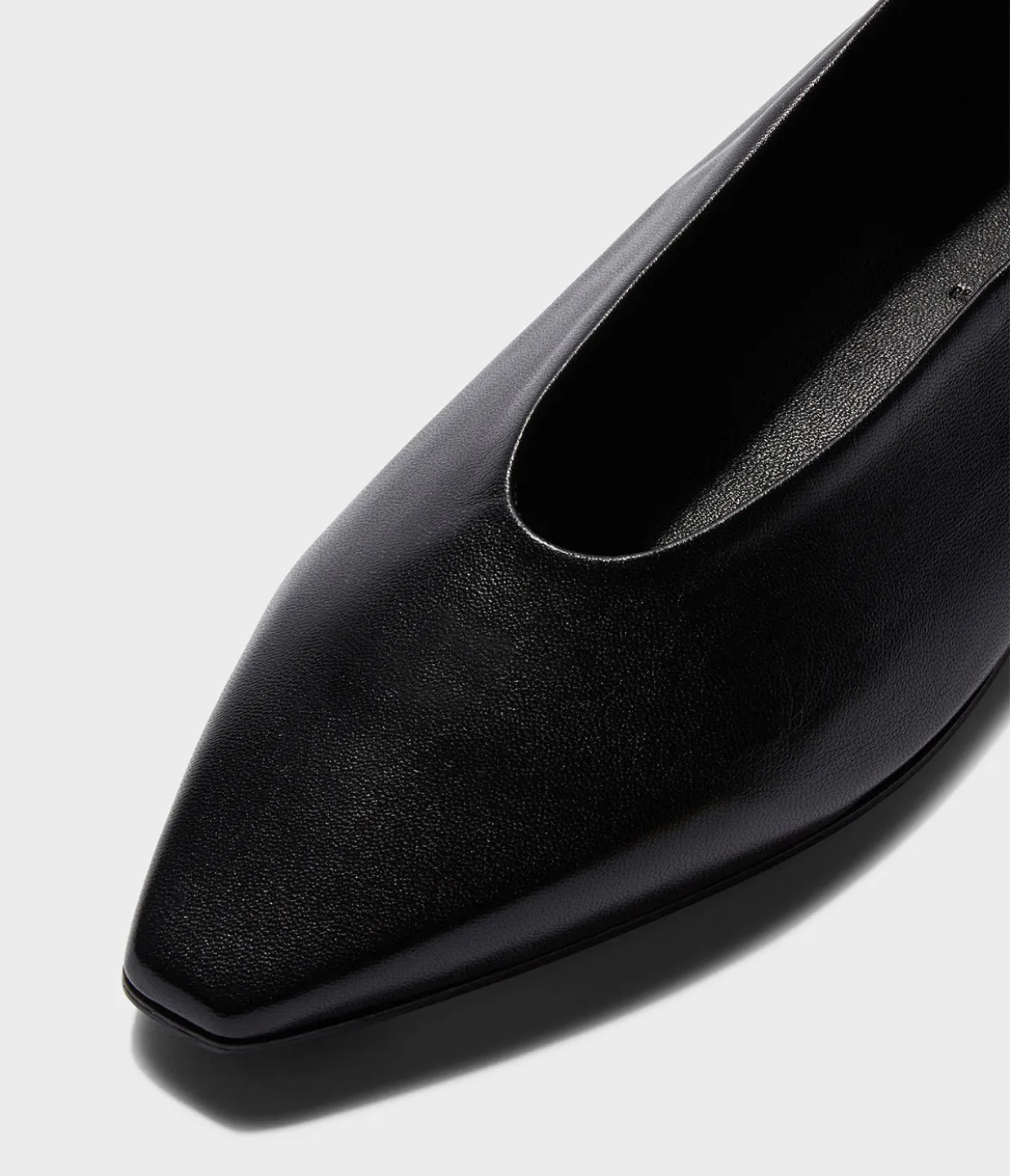 Betty Nappa Leather Flat in Black