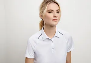 Biz Collection P012LS Ladies Academy Contrast S/S Polo