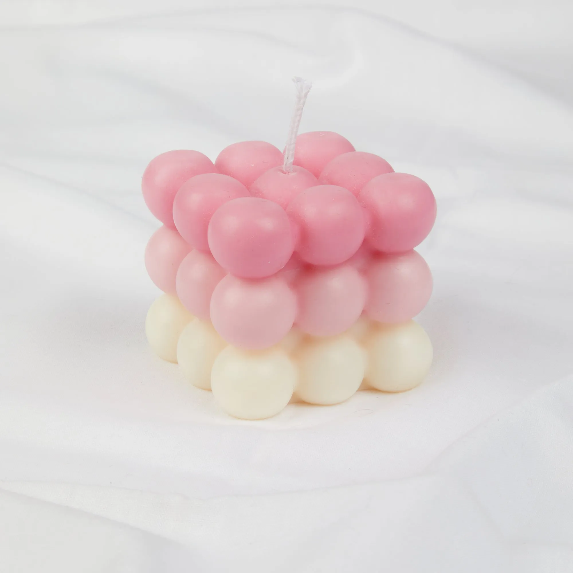 Bobble Cube Candle - Pink Ombre