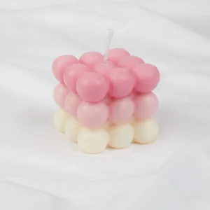 Bobble Cube Candle - Pink Ombre