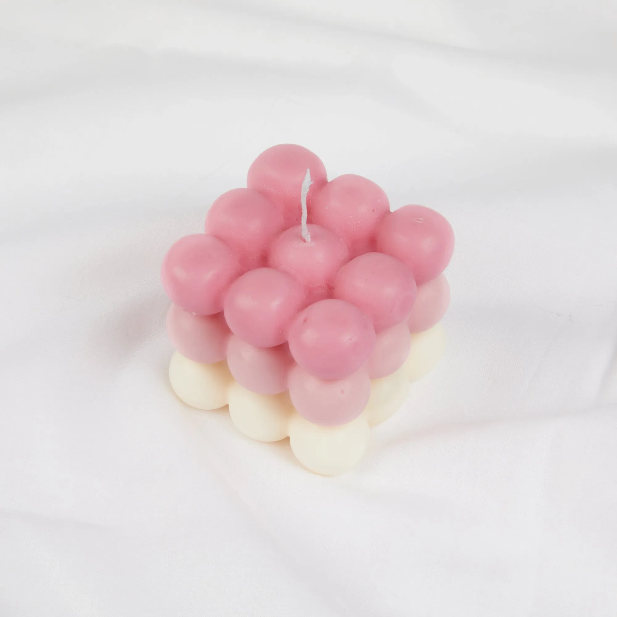 Bobble Cube Candle - Pink Ombre