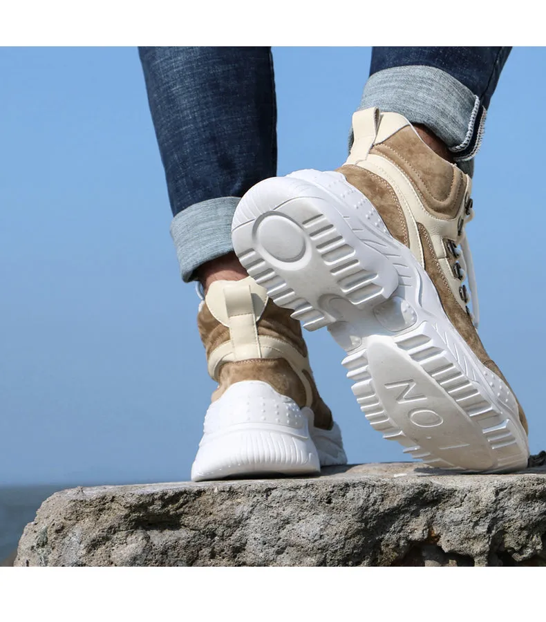 BOOPDO MESS DESIGN HIGH TOP TRAINERS WITH CHUNKY SOLE