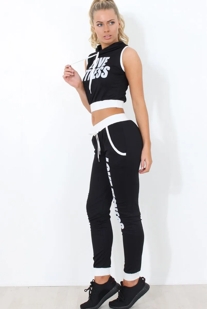 Borro Black Two Piece Activewear Set