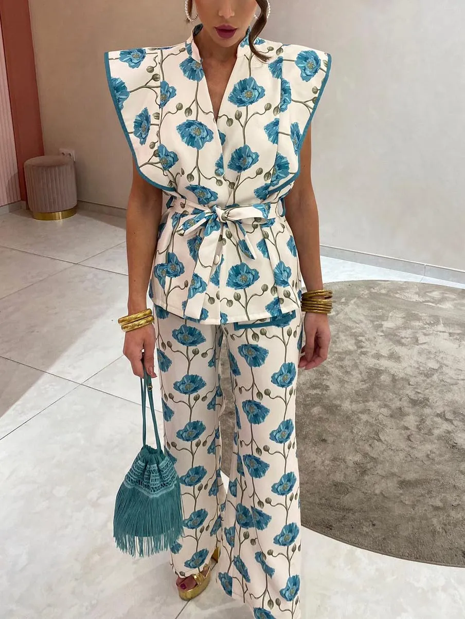 Casual Fashion Floral Print Pants