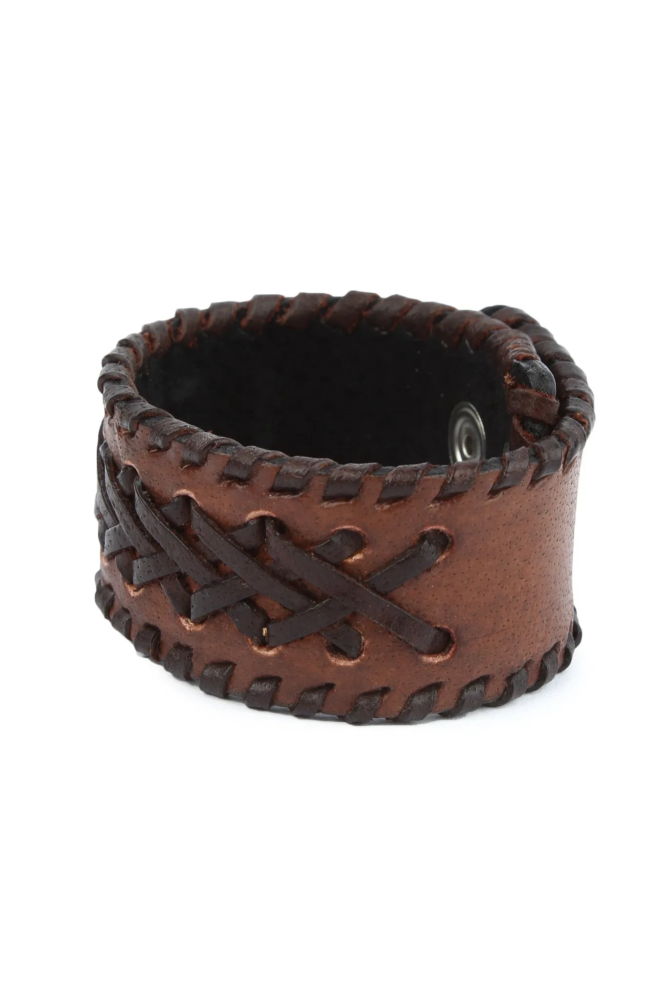 Casual Fashion Leather Wrist Band with Braided design
