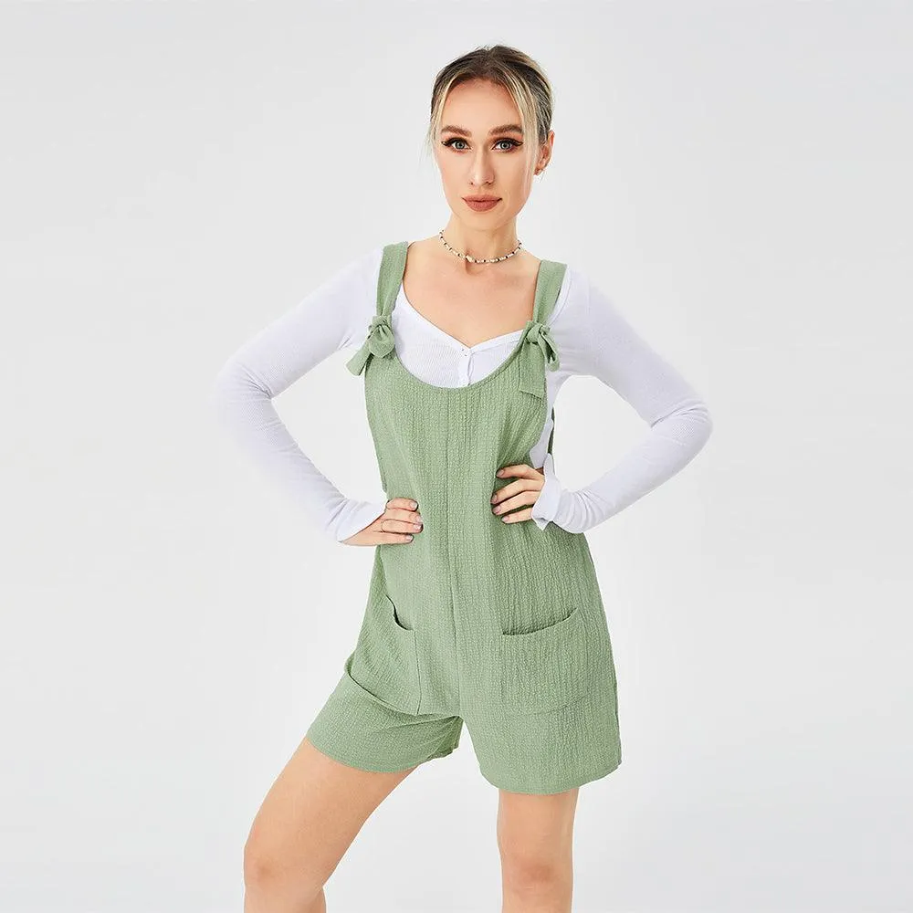 Casual Fashion Suspender Shorts Jumpsuit Strap Pants