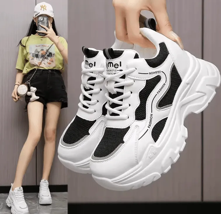 Casual Sports Petite Shoes for Women – Spring Autumn New Release with Rubber Sole, Polyamide Upper & Soft Sneakers