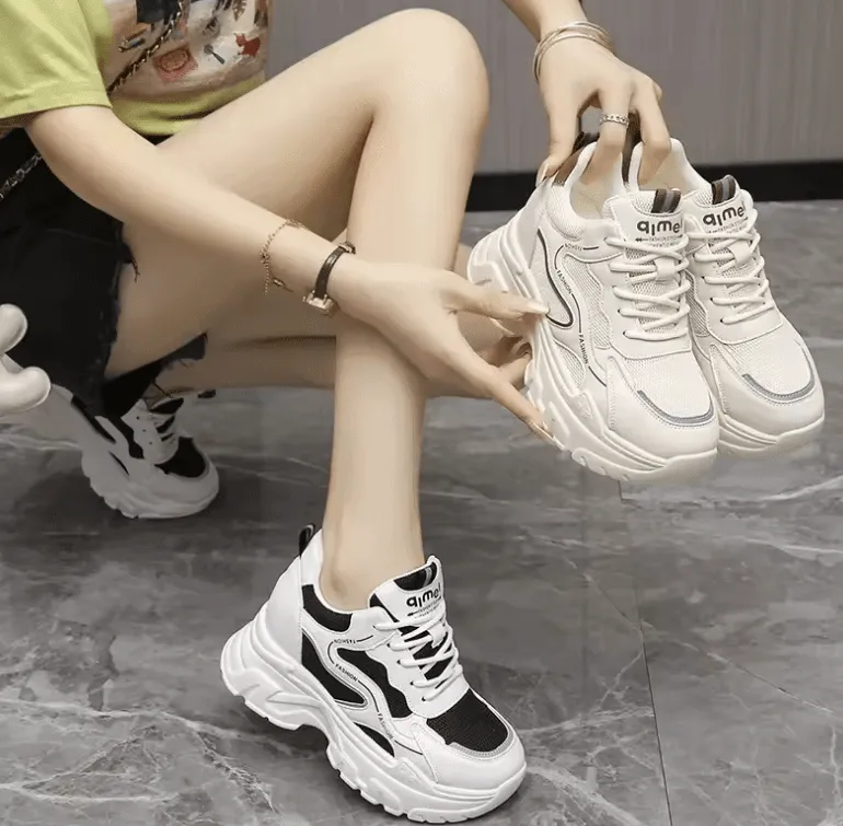 Casual Sports Petite Shoes for Women – Spring Autumn New Release with Rubber Sole, Polyamide Upper & Soft Sneakers