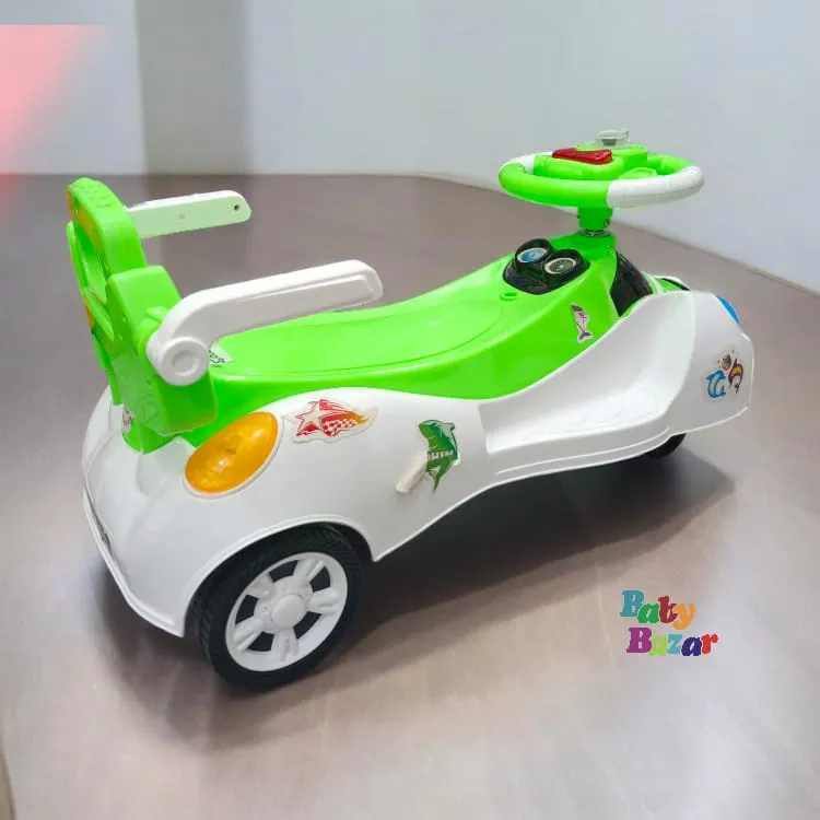 Children's Twisting Car Swing Car For Baby Kids for White color