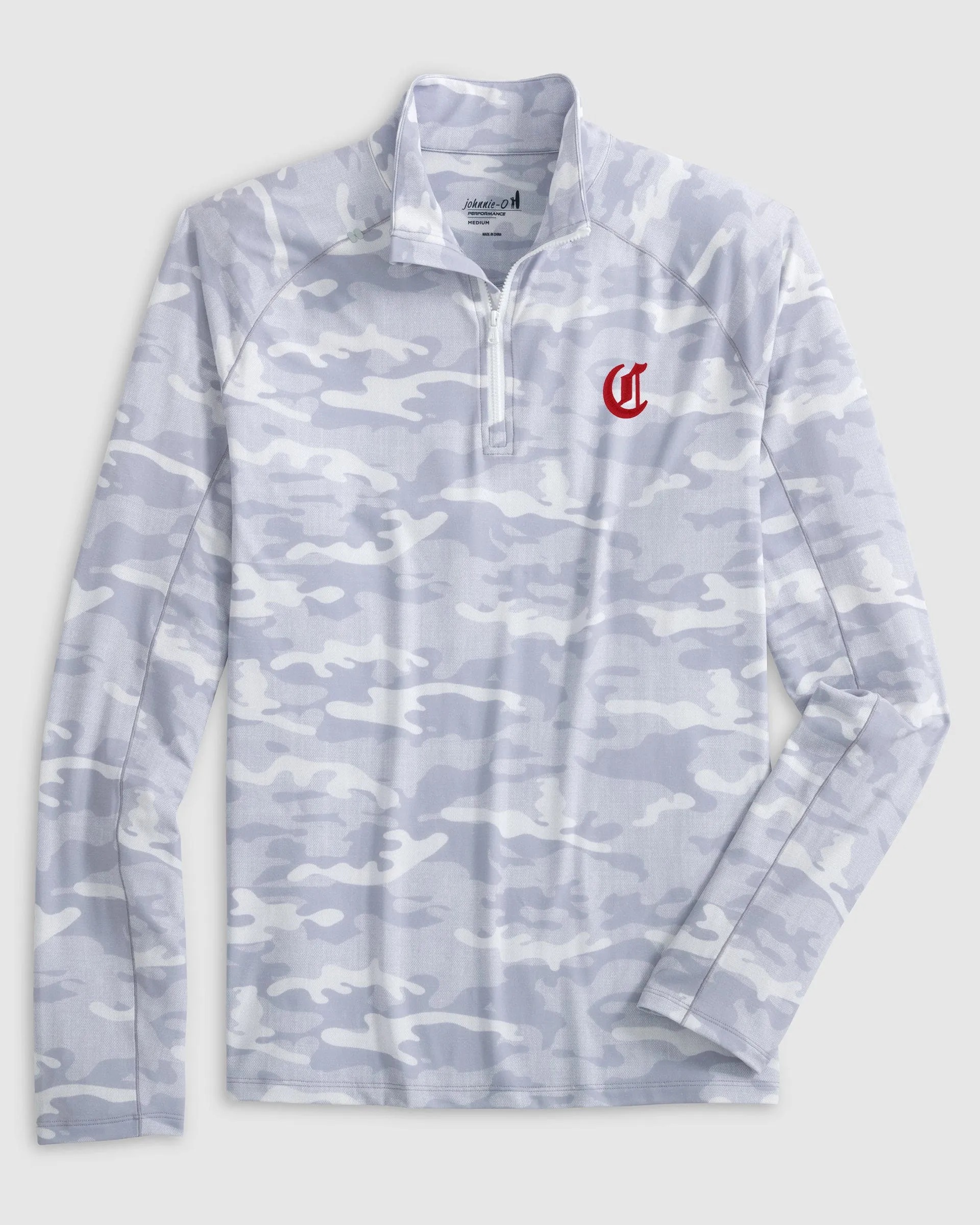 Cincinnati Reds Patton Performance Camo 1/4 Zip - Cooperstown Logo