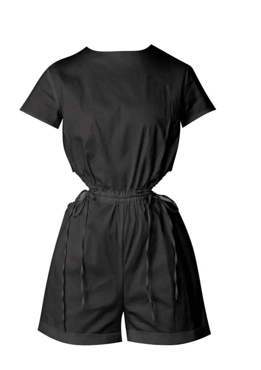 Copy of MEET-MARIE TWEEN Maria White Embroidered Romper Cotton Cutout