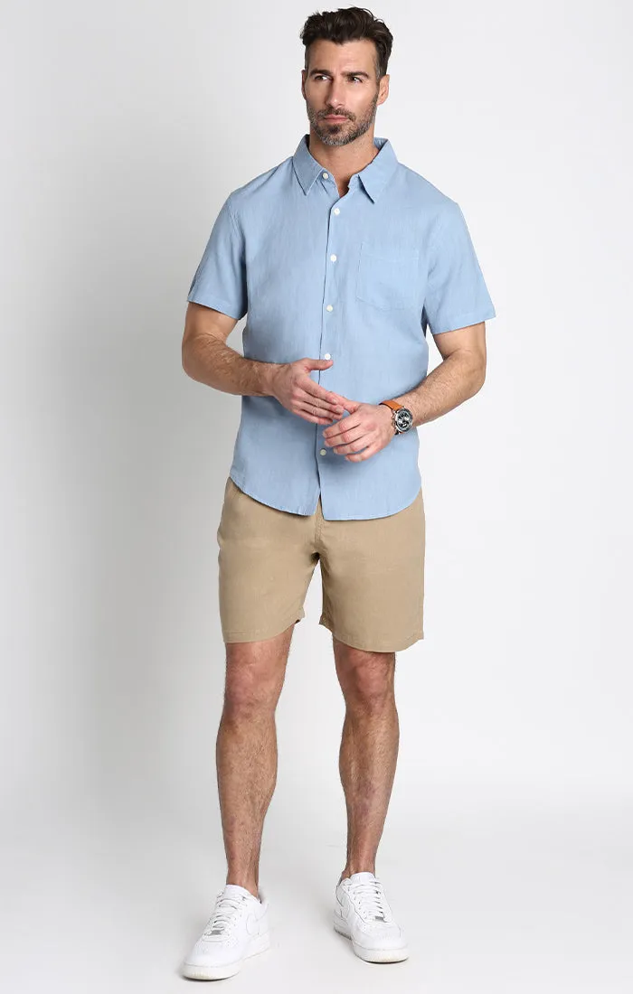 Cotton Linen Short Sleeve Shirt