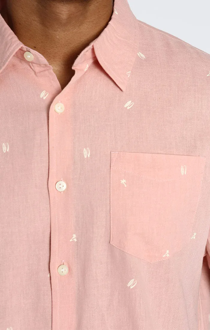 Cotton Linen Short Sleeve Shirt