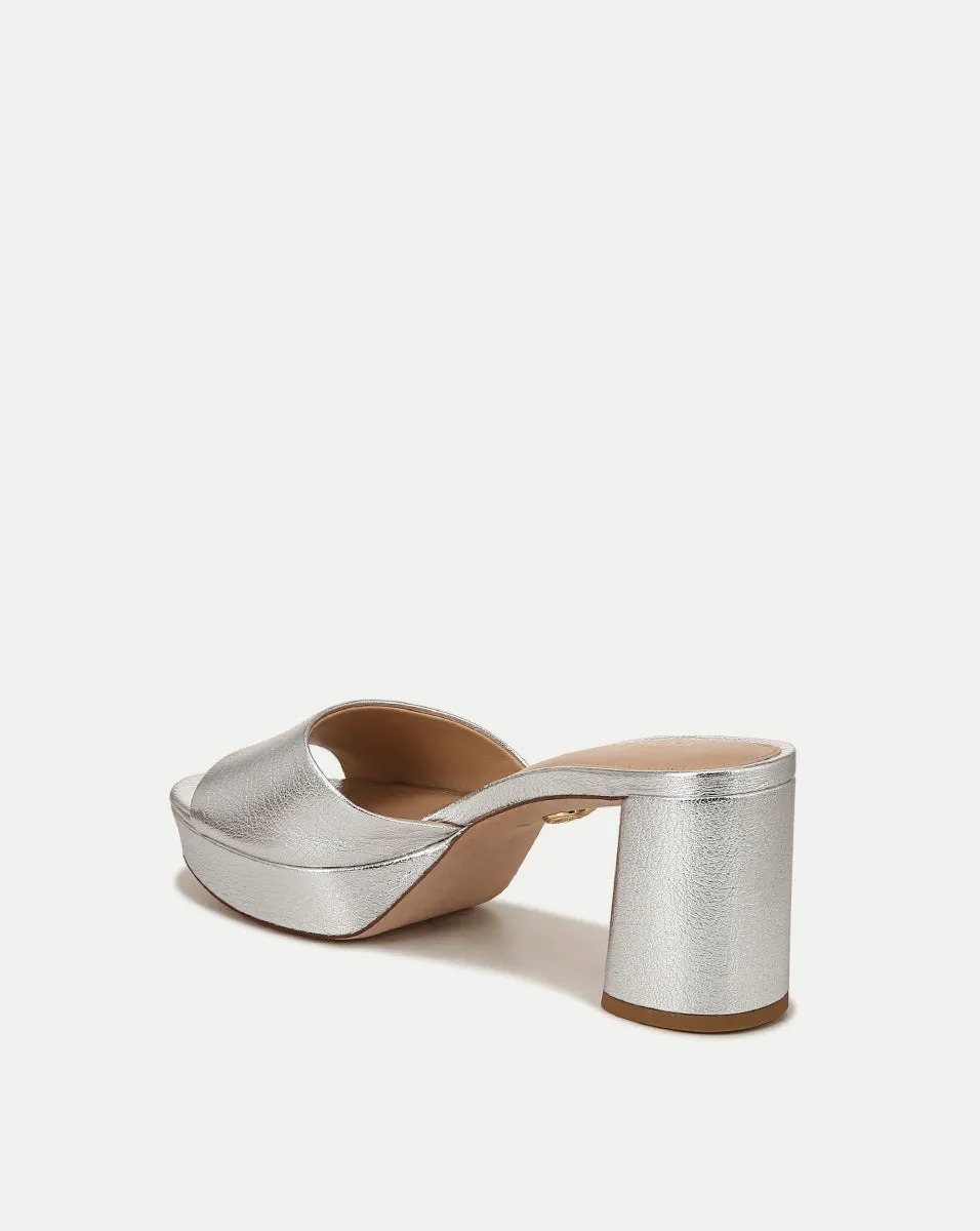 Dali Metallic Leather Platform Sandal