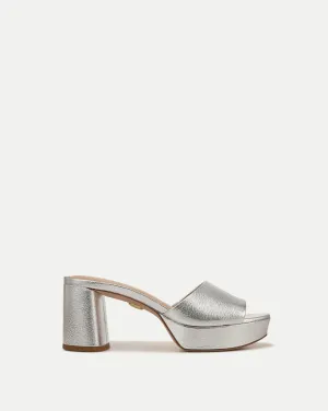 Dali Metallic Leather Platform Sandal