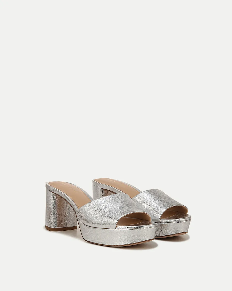 Dali Metallic Leather Platform Sandal