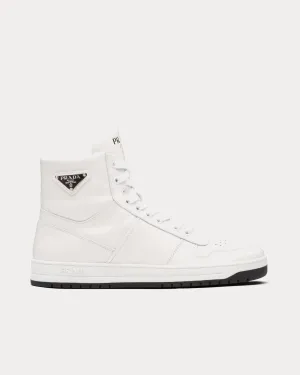 Downtown Perforated Leather White / Black High Top Sneakers