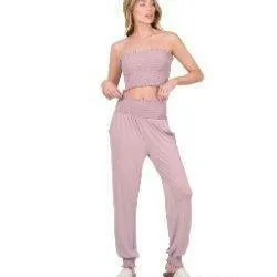 Elina Tube Yop And Jogger Pants Set-FINAL SALE