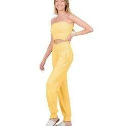 Elina Tube Yop And Jogger Pants Set-FINAL SALE