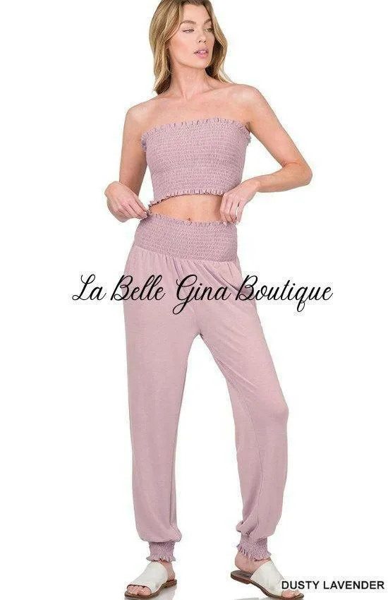 Elina Tube Yop And Jogger Pants Set-FINAL SALE