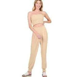 Elina Tube Yop And Jogger Pants Set-FINAL SALE
