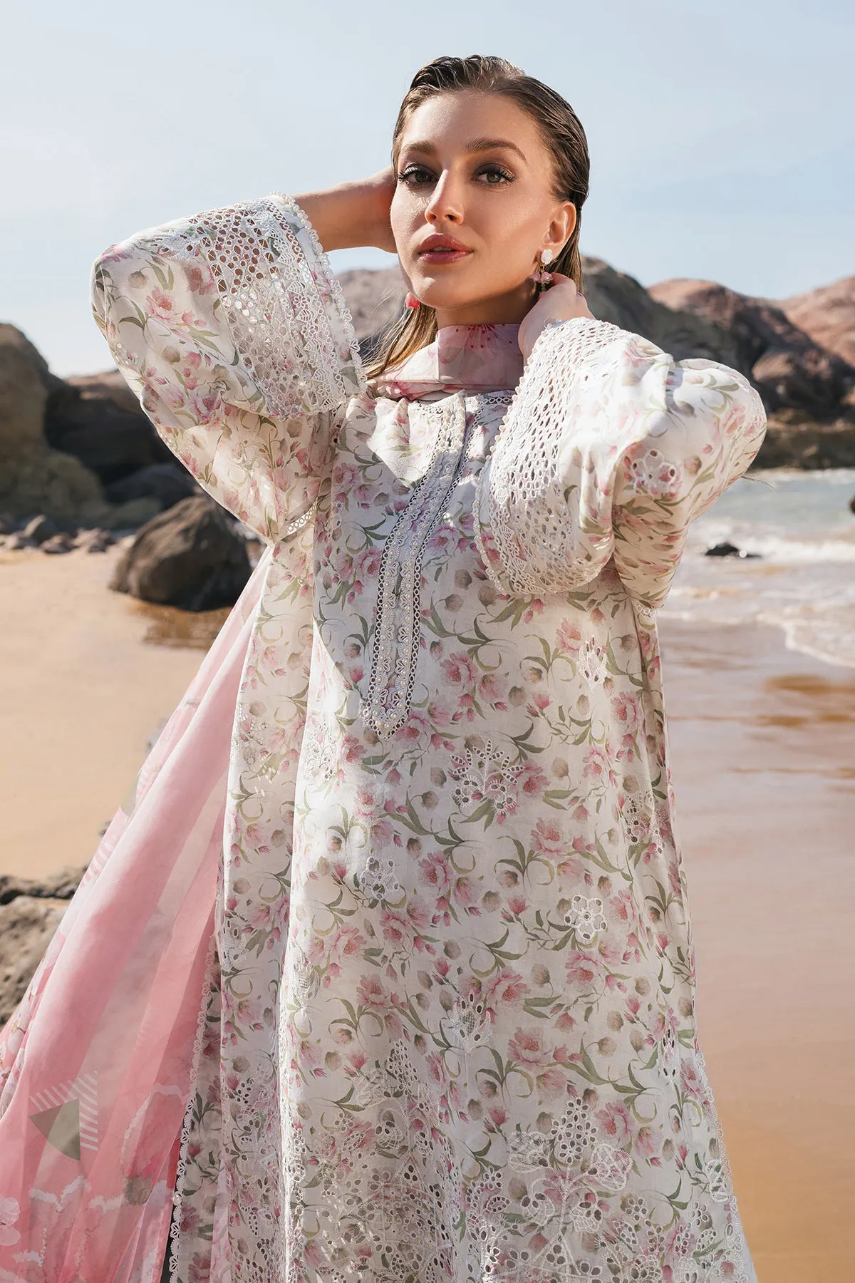 EMBROIDERED PRINTED LAWN UF-4115