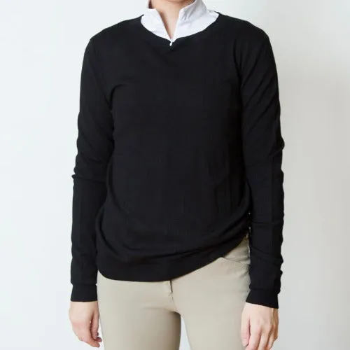 Essential Crew Neck Sweater - Black - Ladies