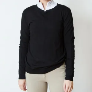 Essential Crew Neck Sweater - Black - Ladies
