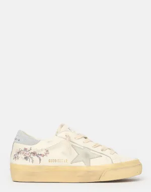 Floral Embroidered Superstar Sneakers