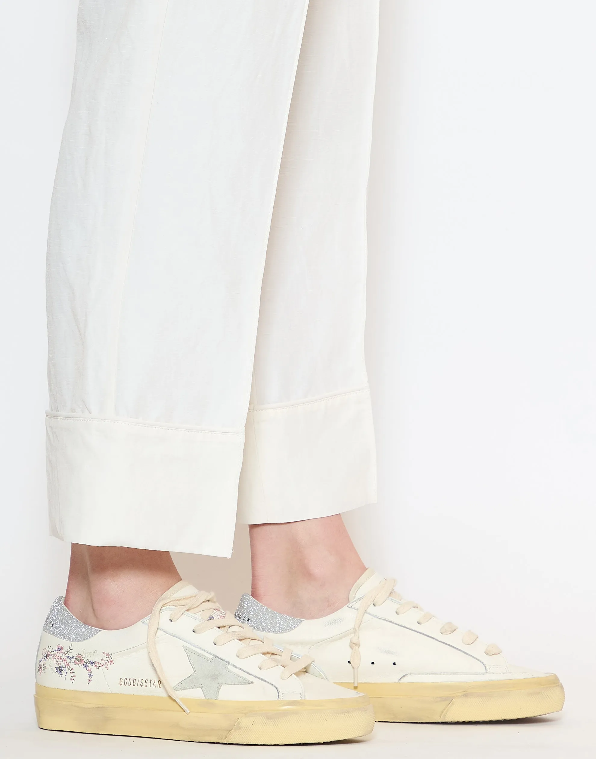 Floral Embroidered Superstar Sneakers
