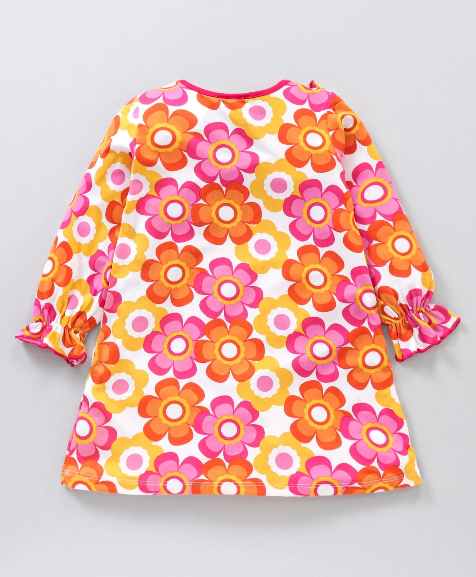 Floral Neck Frill Top Leggings Set