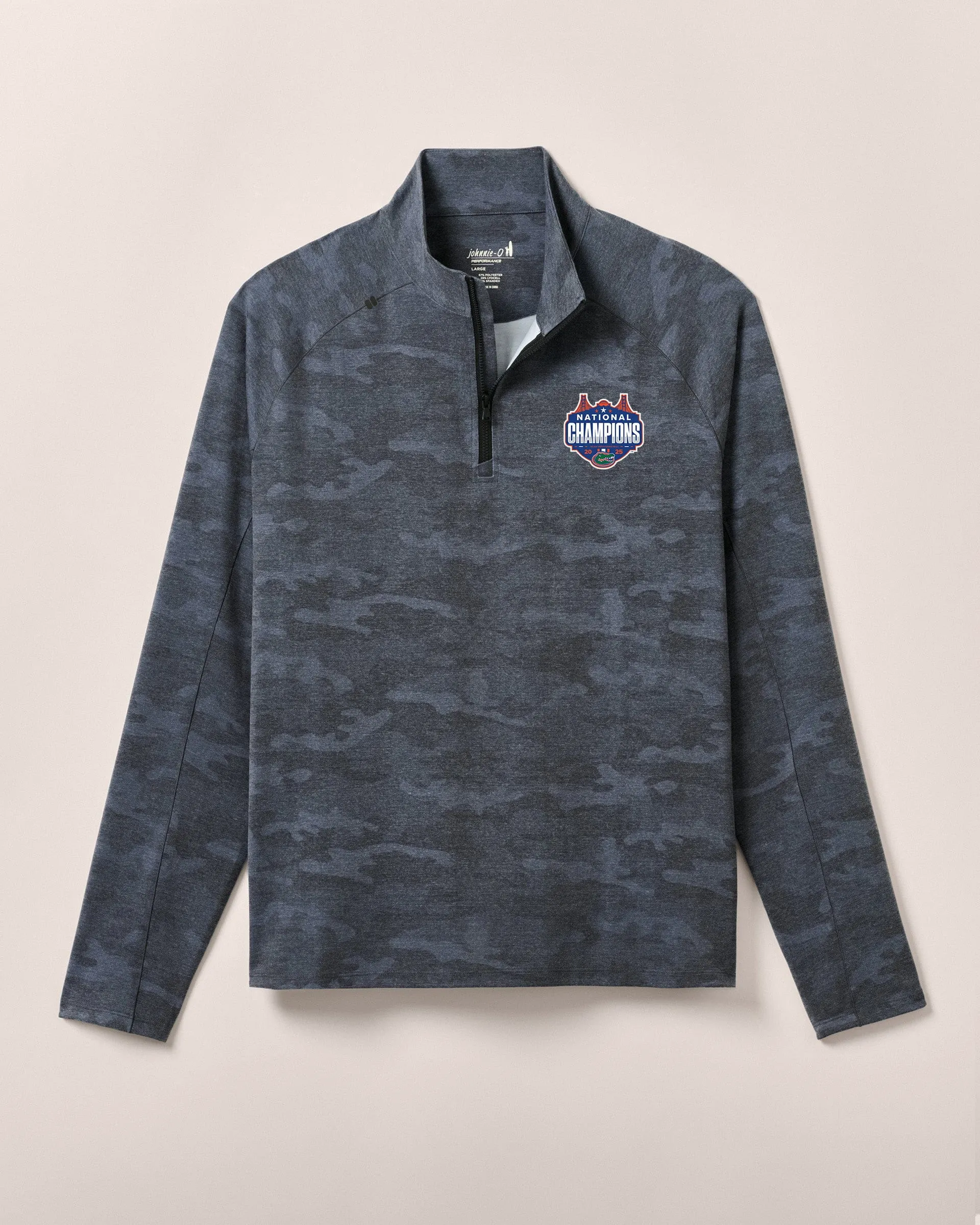 Florida Patton Performance Camo 1/4 Zip - 2025 Men's College Basketball Champions Logo